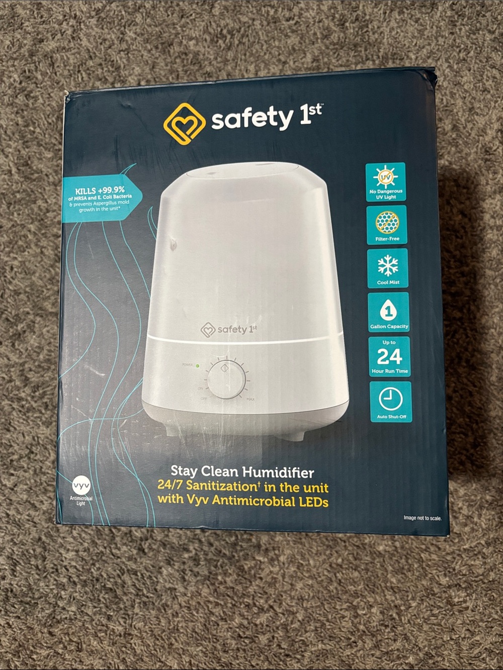 Safety 1st White Stay Clean Cool Mist Humidifier